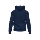 Kapucnis pamut felső navy white