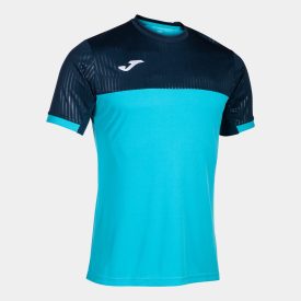 Montreal t-shirt fluor turquoise-navy teniszpóló