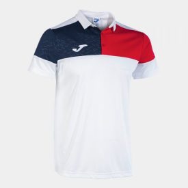 Joma CREW V SHORT SLEEVE POLO WHITE RED
