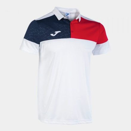 Joma CREW V SHORT SLEEVE POLO WHITE RED