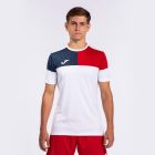 Joma CREW V SHORT SLEEVE T-SHIRT WHITE RED