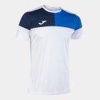 Joma CREW V SHORT SLEEVE T-SHIRT WHITE ROYAL