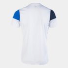 Joma CREW V SHORT SLEEVE T-SHIRT WHITE ROYAL