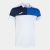 Joma crew short sleeve polo white royal