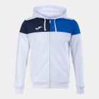Joma Hooded jacket man Crew V white royal blue