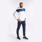 Joma Hooded jacket man Crew V white royal blue